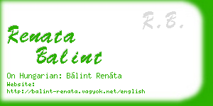 renata balint business card